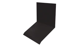 Планка примыкания верхняя к стене фальц 150x130x20 мм, 8019 серо-коричневый глянцевый