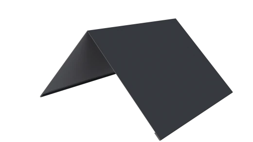 Конёк простой 150x150x2000 мм, 7024 графитовый серый глянцевый