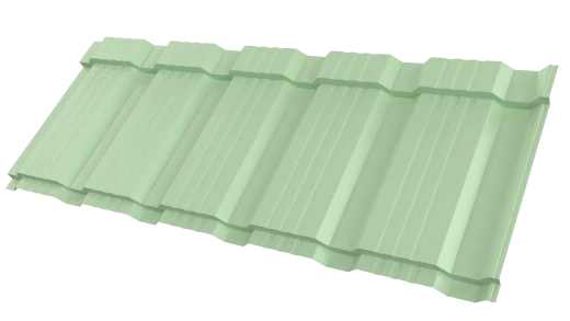 Профиль Пегас 1195/1130x0,4 мм, 6019 бело-зеленый глянцевый