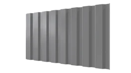 Профнастил С20A 1150/1100x0,4 мм эконом, 9006 бело-алюминиевый глянцевый