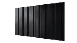 Профнастил С20A 1150/1100x0,4 мм эконом, 9005 черный янтарь глянцевый