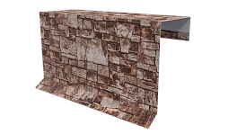 Планка торцевая фальц 65x97 мм, Дикий камень