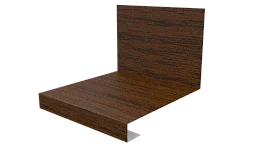 Планка примыкания нижняя к трубе фальц 140x200 мм, Дуб Локарно 3D