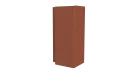 Планка угла наружного сложная Блок-хаус 110x110x2000 мм, 8004 медно-коричневый глянцевый