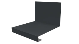 Планка примыкания нижняя к трубе фальц 140x200 мм, 7011 железно-серый глянцевый