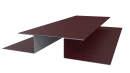 Планка стыковочная сложная Блок-хаус 110x2000 мм, 3005 винно-красный матовый