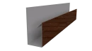 Планка П-образная Блок-хаус 30x30x2000 мм, Дуб Кельтик 3D
